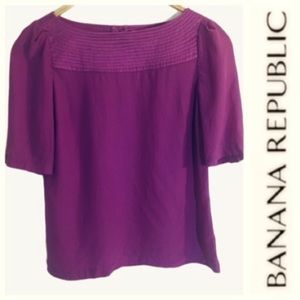 Banana Republic silk blouse purple size  small